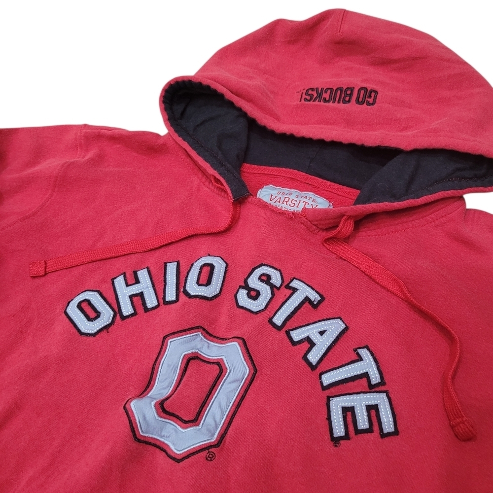 Vintage Ohio State Buckeyes Red Logo Hoodie Top Size: Large
